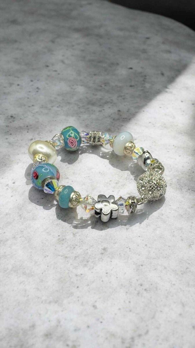 Brățară Handmade Azure Garden Blossom - Geoma.ro