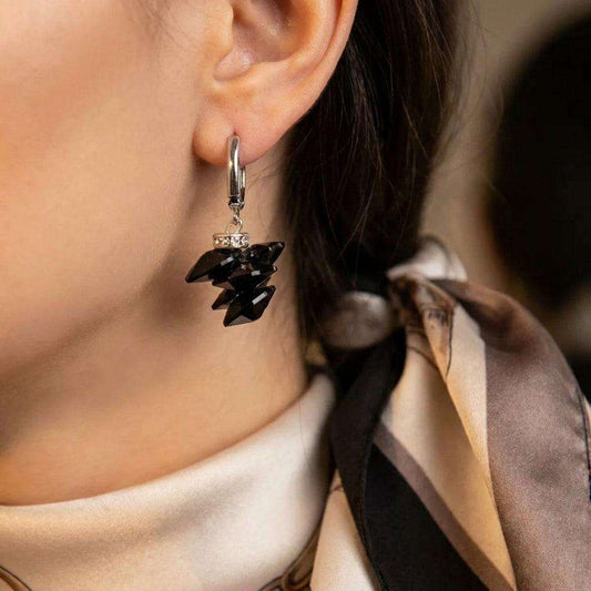 Cercei "Black Diamond Pavé" - Geoma.ro