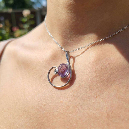 Colier Statement Amethyst Wave - Geoma.ro