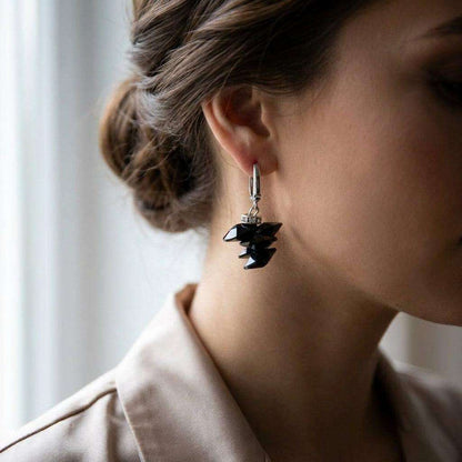 Cercei "Black Diamond Pavé" - Geoma.ro