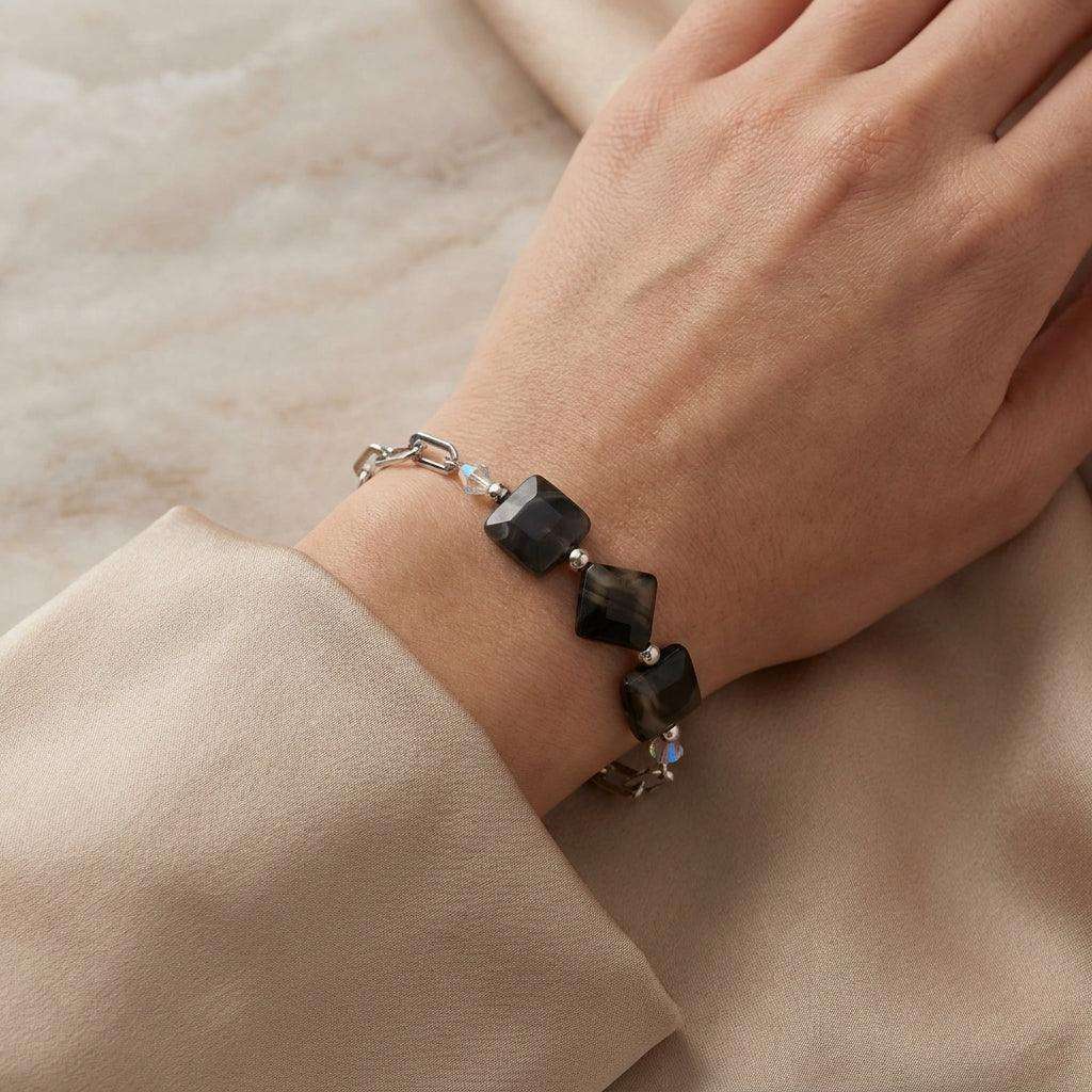 Brățară Handmade Geometric Noir