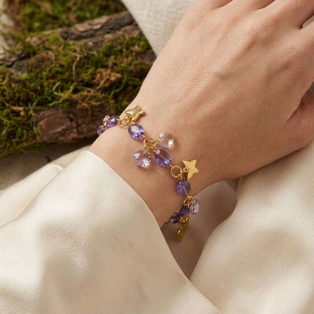Brățară Handmade Lavender Wings - Geoma.ro