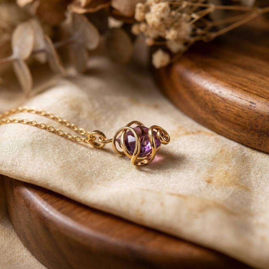 Colier "Royal Orchid" - Geoma.ro