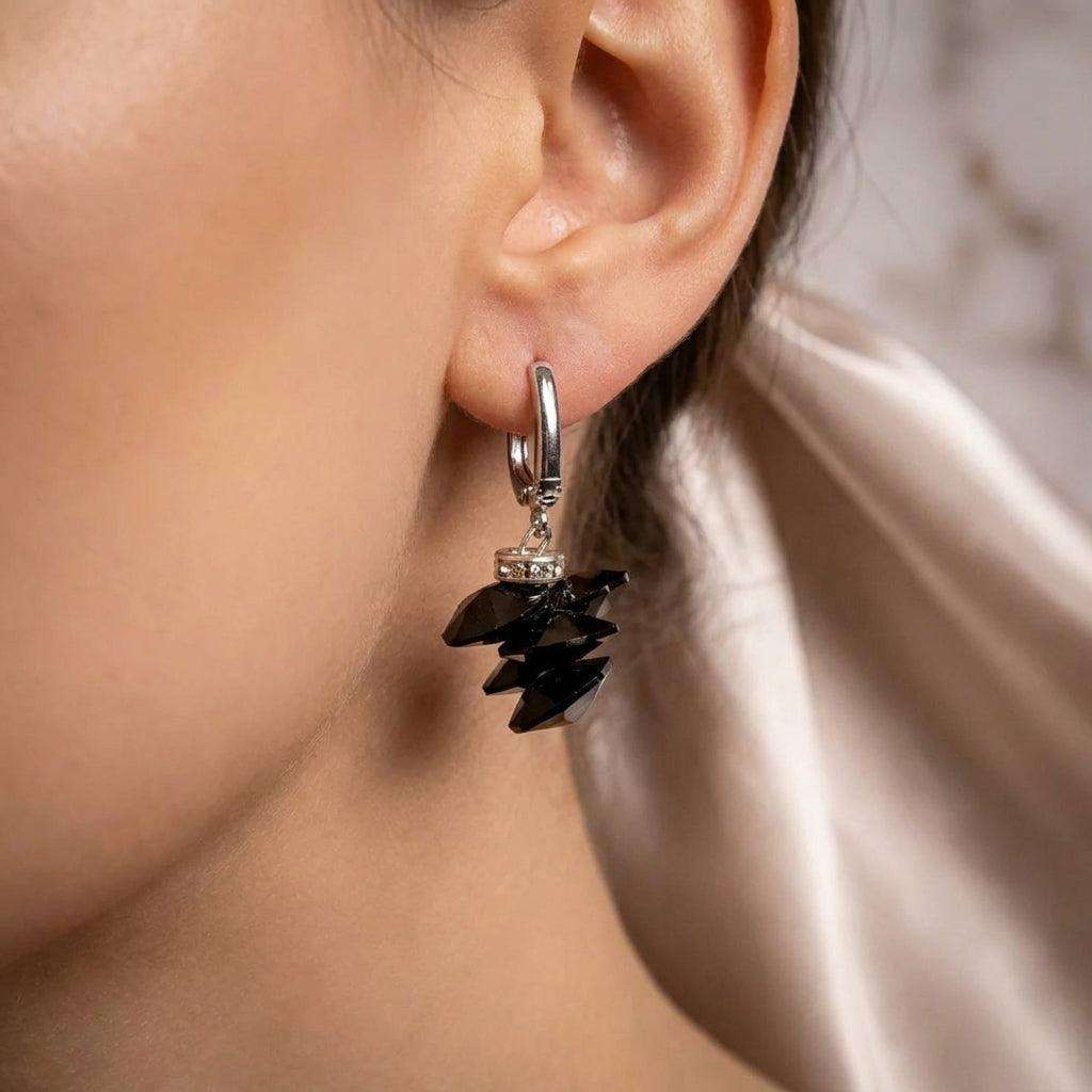 Cercei "Black Diamond Pavé" - Geoma.ro