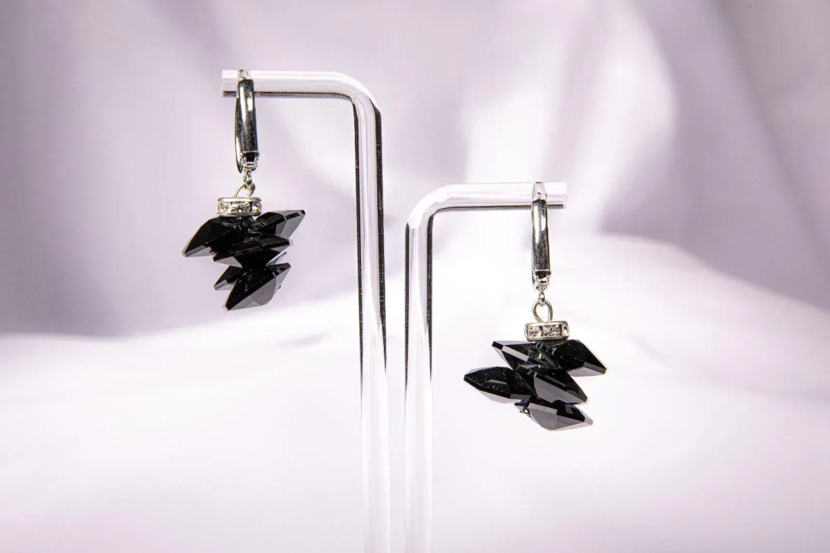 Cercei "Black Diamond Pavé" - Geoma.ro