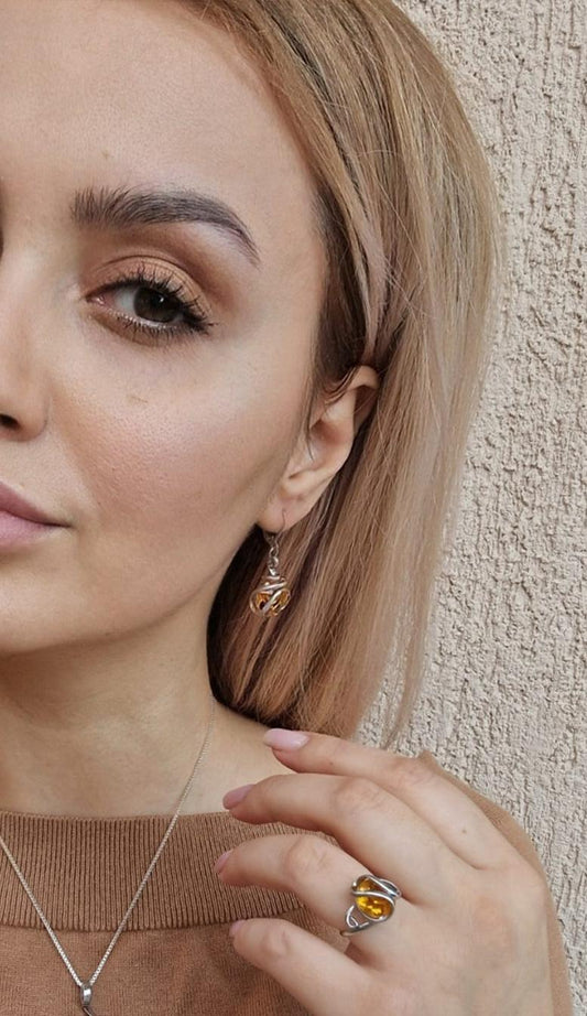 Cercei_Handmade_Amber_Glow_1 - Geoma.ro