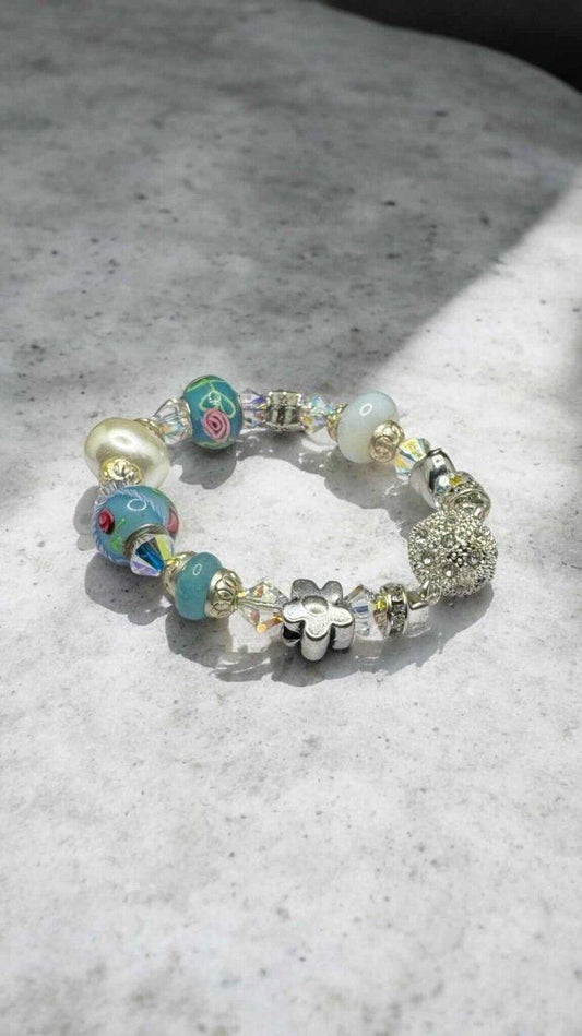 Brățară Handmade Azure Garden Blossom - Geoma.ro