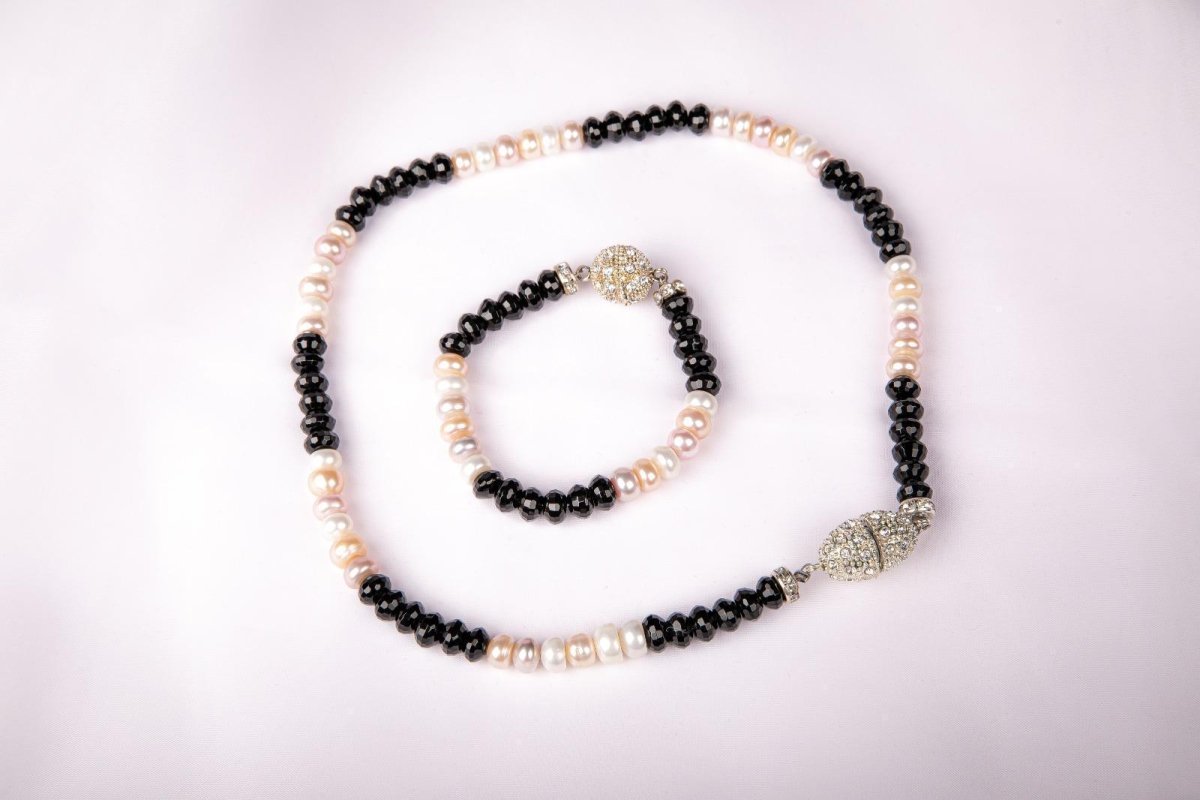 Set "Midnight Pearl" – Colier și Brățară - Geoma.ro
